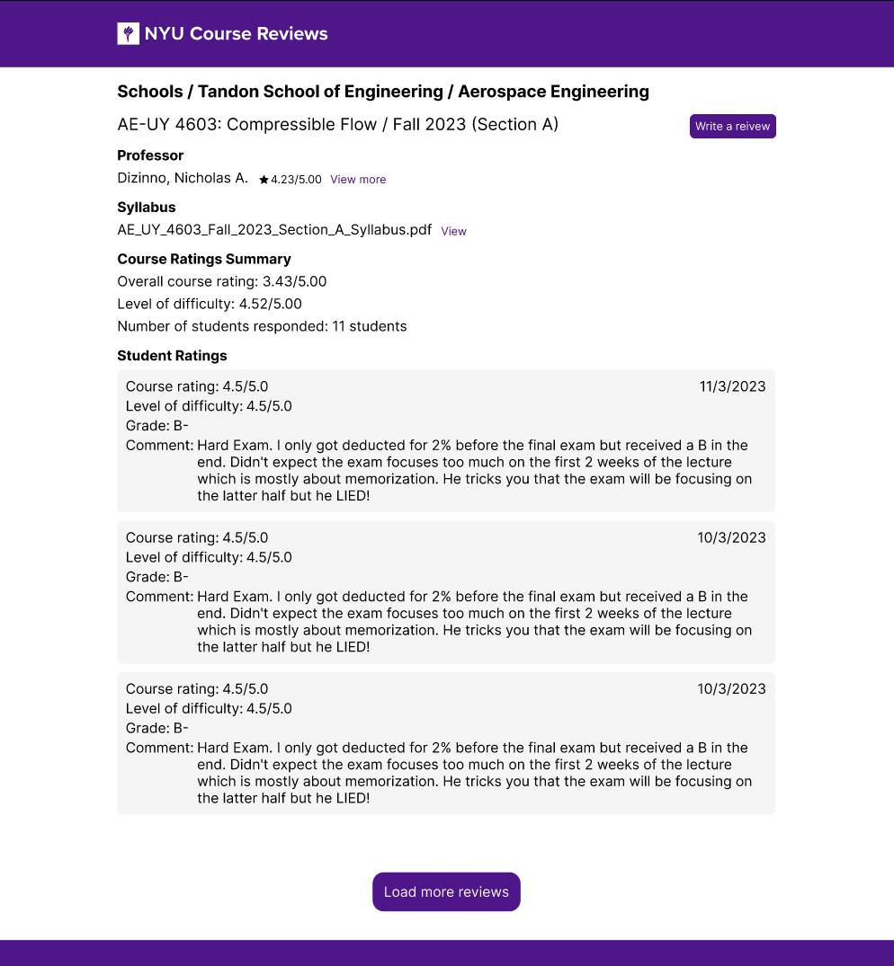 NYU Course Reviews cover image